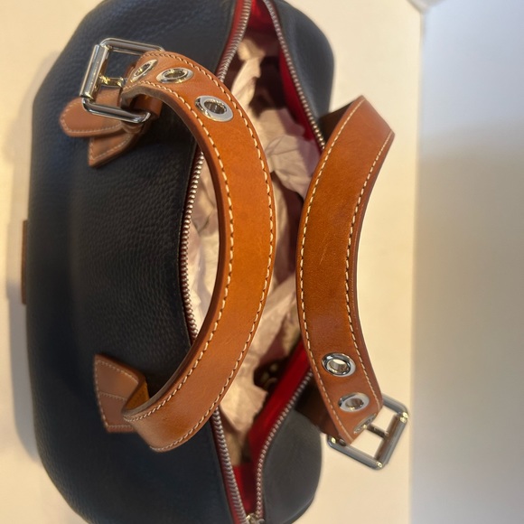 Kendra satchel Handbag Dooney & Bourke Midnight Blue tags unattached NO STRAP - Picture 8 of 16